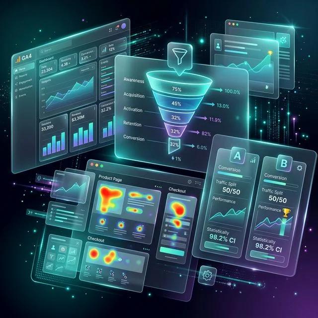 Landingpage Conversion Optimierung mit A/B Testing, Heatmaps und Sales Funnel Analyse